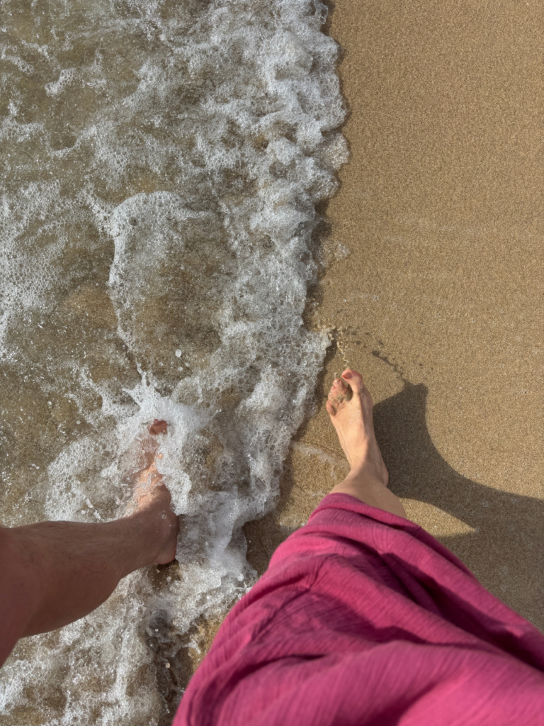 Strandspaziergang mit meinem Mann